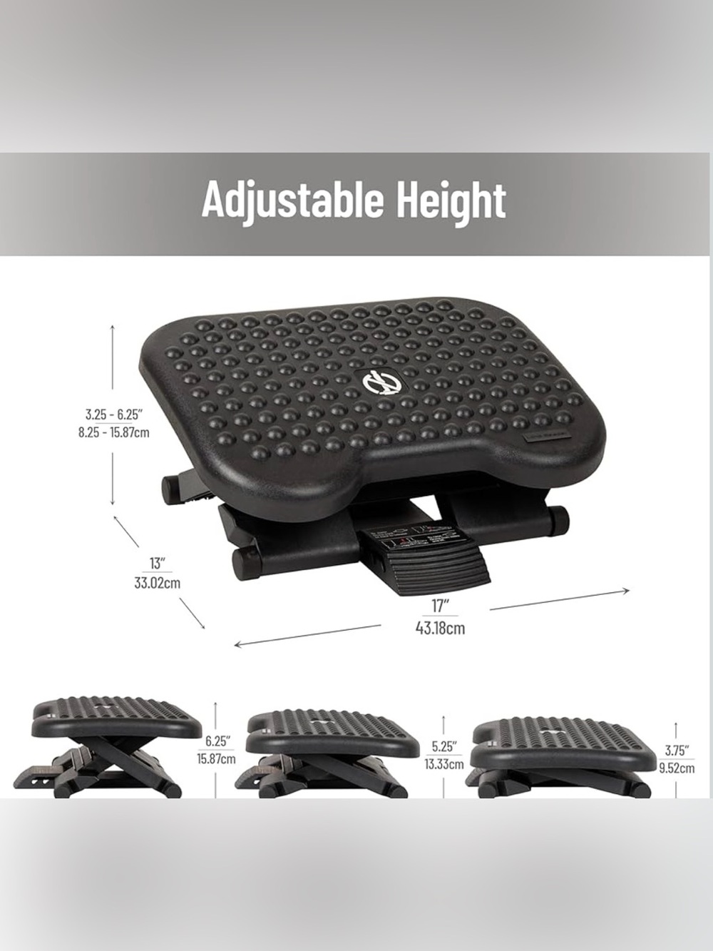 Mind Reader Ergonomic Adjustable Footrest - Picture 8 of 11